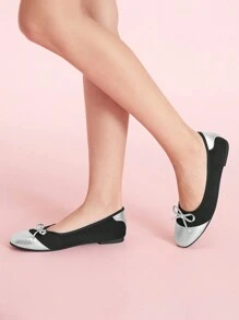 CUCCOO DOLLMOD 女士基本款方头平底鞋，简约风格情人节 - 黑色 - 查看 3