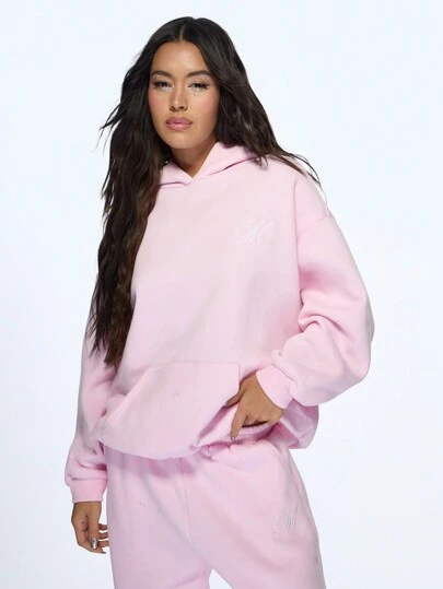 MISSGUIDED 超大套头连帽衫羊毛运动衫休闲家居服秋冬运动健身服装长袖舒适抽绳