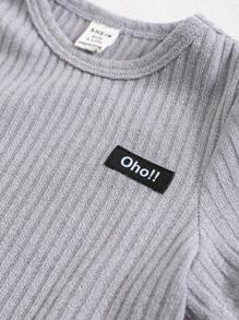 SHEIN 4pcs/Set Newborn All-Match Minimalist Snap Front Bodysuits, Casual Versatile For Everyday & Outings