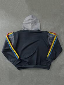 PAVTROS Manfinity Streetrush Manfinity Streetrush Men's Autumn Letter & Heart Graphic Print Drawstring Hooded Sweatshirt, Men's Street Style Heart Print Hoodie,Boyfriend Gift - Multicolor - View 2