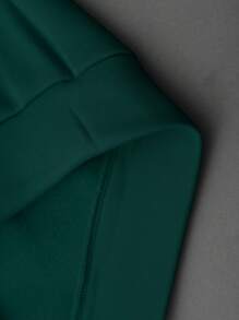 Manfinity Campus Court Aesthetic Post--Men's Hooded Sweatshirt, Casual Simplistic Style For Daily Wear - Dark Green - View 3