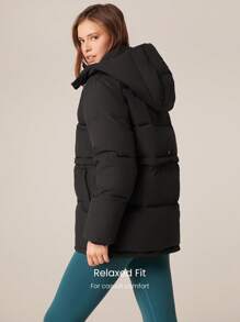 GLOWMODE Windproof Lightweight Puffer Warm Jacket Daily Casual Winter - Black - View 7