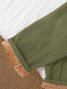 SHEIN Tween Boys' Affordable Black Pants, Suitable For Commuting, School, Casual, Travel, Sports, Spring, Summer, Autumn, Winter