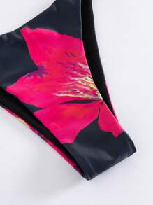 Swim Vcay Summer 3pcs/Set Women's Floral Print Bikini For Beach Vacation