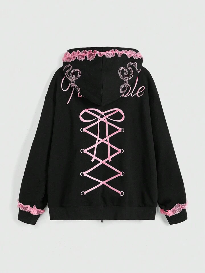 Is That The New J-Fashion Y2K Style Lace Patchwork Bow Embroidery