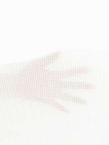 Swim Vcay 2 件套女士休闲度假圆领长袖泳衣上衣和短款泳裙，夏季罩衫 - 白色 - 查看 6