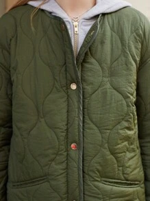 Maija Women's Hooded Solid Color Long Sleeve Simple Casual Jacket For Daily Wear ,Festival