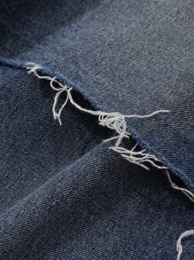 DAZY Women's Patchwork Straight Leg Jeans - Dark Wash - View 8