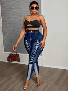 Slaydiva Plus Size Simple Pattern Print Leggings, Casual Wear For Autumn & Winter Suitable For Going Out