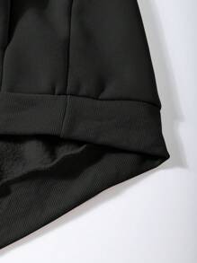 INAWLY 大尺碼字母印花上衣和運動褲兩件套裝 - 黑色 - 查看 4