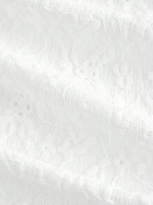 SHEIN MOD 女士优雅蕾丝纯色荷叶边下摆美人鱼下摆吊带裙