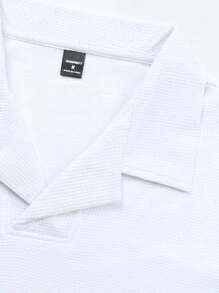 Manfinity Homme Men's Solid Color Polo Shirt And Shorts Set, Casual & Minimalist For Daily Wear - White - View 5