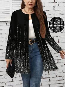 SHEIN LUNE Glitter Ombre Design Casual Regular Damesjas, Geschikt Voor Herfst/Winter
