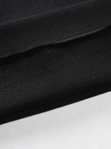 Men's Casual Fashion Crew Neck Loose Fit Flame Print Sweatshirt - Black - View 3