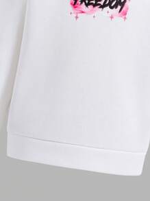 Conjunto de 2 piezas para niña preadolescente con sudadera de cuello redondo blanca con estampado de corazón en llamas y diseño cultural en Y, y pantalones, diseño elegante para la escuela, viajes, otoño/invierno