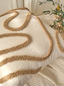 1 件，北欧 Ins 风格刺绣抱枕沙发床头枕腰枕簇绒流苏飘窗蒲团抱枕 45 * 45 厘米，秋季装饰，秋季装饰，房间装饰 - 棕色 - 查看 3