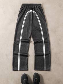 1 pieza Pantalones casuales negros de moda para niño preadolescente