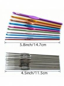 100 piezas Juego de Ganchos de Ganchillo con Caja de Almacenamiento, Juego de Agujas de Ganchillo con Agujas de Tejer, Marcadores de Puntada, Estuche para Ganchos de Ganchillo y Accesorios de Ganchillo para Manualidades de Ganchillo, Los Ganchos de Ganchillo de Varios Tamaños se Pueden Usar para Hacer Encaje DIY, Bufandas, Posavasos, Suéteres, Muñecas, etc., Mangos Ergonómicos de Agarre Suave Juego de Agujas de Tejer y Accesorios de Agujas de Ganchillo Juego de Ganchillo Completo para Principiantes y Amantes Experimentados del Ganchillo - Multicolor - Ver 4