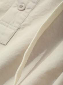 DAZY 女式宽松简约连帽长袖大口袋连帽衫，秋季女装运动衫 - 米色 - 查看 8