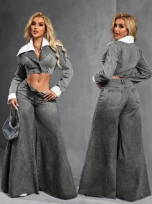 SHEIN SXY Vaqueros casuales clásicos de mujer