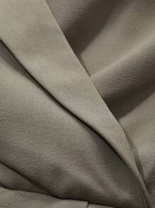 DAZY French Elegant Lapel Collar Commuter High-End Luxury Long Jumpsuit For Women (No Belt)