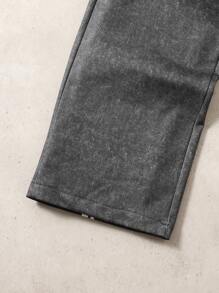 1 pieza Pantalones casuales negros de moda para niño preadolescente