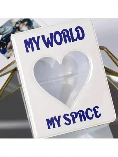 1 Peça Álbum de Fotos com 36/64 Bolsos em Formato de Coração, Colecionador de Cartões Fotográficos, Livro de Armazenamento de Cartões de Visita, Dia dos Namorados, Casamento, Aniversário, Decoração de Quarto, Decoração de Casa, Sala de Estar, Itens de Decoração de Escritório, Volta às Aulas