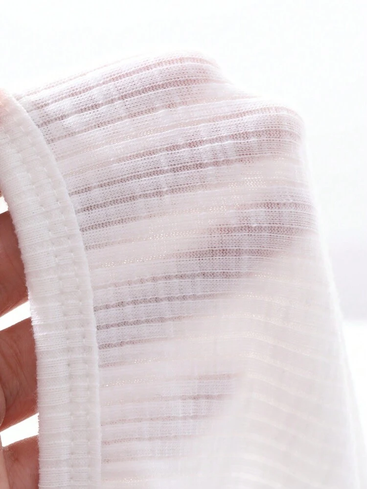 Women's 3D Bowknot Decor Crew Neck Long Sleeve Fitted T-Shirt Preppy Tops