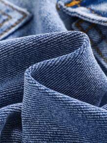 Cozy Pixies Baby Boys Casual Fashionable Stonewashed Loose Fit Blue Jeans With Cargo Pocket ,For Baby Fall/Winter Outdoor Wear Clothes And Daily Wear Clothes Outfits