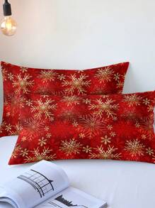 3 pièces Ensemble de housse de couette imprimée en polyester pour Noël