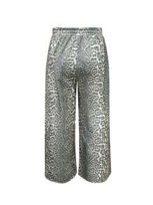 Men's Leopard Print Elastic Waist Casual Long Pants, Everyday Wear - Multicolor - View 2