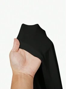 SHEIN 3pcs/Set Maternity Casual Mini Round Neck Simple Pattern Long Sleeve Cropped T-Shirts, Autumn - Black - View 15