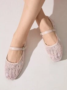 CUCCOO CHICEST Women's Casual Simple Embroidered Flat Shoes Spring Shoes Spring Break Easter - Pink - View 6