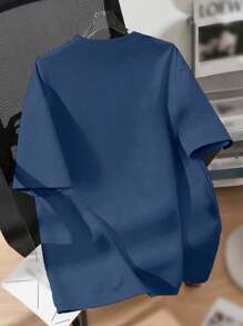 Teen Boys' Casual Simple Classic Short Sleeve T-Shirt Summer Holiday - Blue - View 2