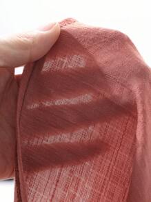 DAZY 1 pezzo Abito copri-costume da donna tinta unita casual con bottoni davanti, stile minimalista adatto per uso quotidiano, per vacanze estive in spiaggia - Rosso - Visualizzare 7