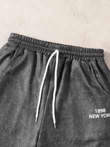 1 pieza Pantalones casuales negros de moda para niño preadolescente