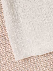 2pcs Girls Elegant Bow Decor White Long Sleeve Top & Casual Long Pants Home Outfit Set