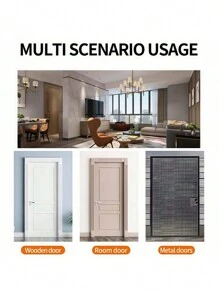 1 件防盗锌合金门锁闩，卫生间浴室左右通用门栓卧室门闩滑动栓闩锁，双面门五金，拉丝饰面情人节，房间装饰 - 金色 - 查看 2