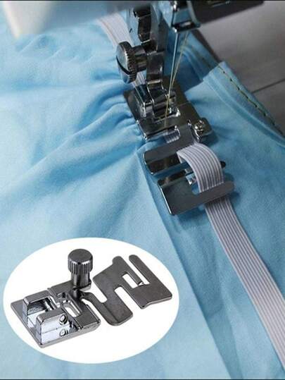 1PC Elastic Elastic Band Presser Foot,Sew Like A Pro With This DIY Sewing Kit - Includes Elastic Fabric Presser Foot, Sewing Machine Needle Threader & More Valentine's Day, Valentines Wedding, Birthday