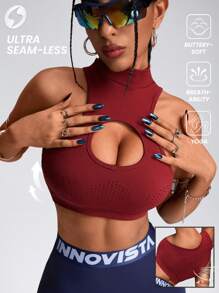 Innovista Seamless Hollow Out Breathable Sport Woman Bras,Workout Sports Tank Top,High Elastic Support Sports Bra,Woman Crop Tank Top,Daily Casual & Fitness,Going Out Tops,Festival,Push Up Bra,Valentines Gifts