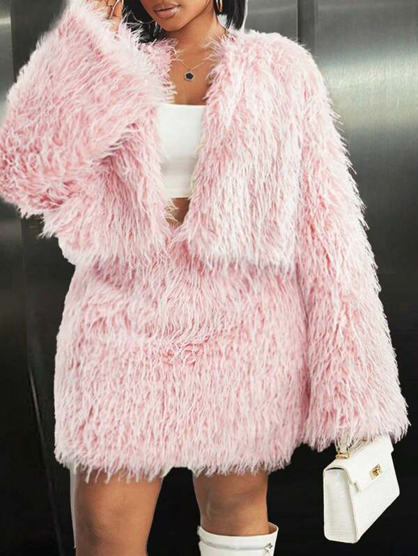 Slaydiva 2024 New Autumn Winter Fashionable Designer Casual Long Sleeve Spring Break Pink Coat