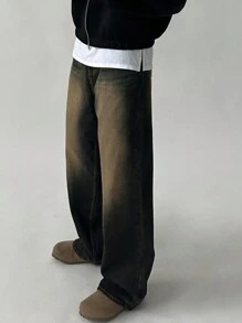 DAZY Quần Jeans Nam Màu Xanh Trơn Thường Ngày, Đơn Giản & Thời Trang Cho Mặc Hàng Ngày, Mùa Thu - Màu xanh lam - Xem 6