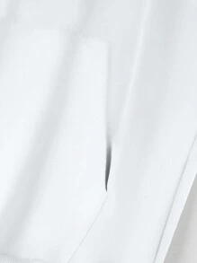 Manfinity EMRG Loose Fit Men's Hooded Sweatshirt With Numeric Print On Back For Casual Wear - White - View 6