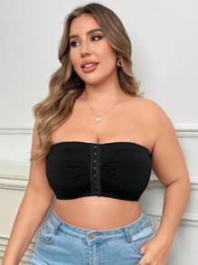Bộ 4 Áo Ngực Bandeau Màu Trơn Tối Giản Thoải Mái Cỡ Lớn - Nhiều màu - Xem 4