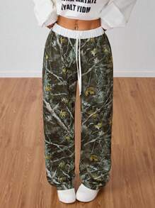 SHEIN Unity Women's Casual Drawstring Pants, Simple & Fashionable, Suitable For Daily Wear - Multicolor - View 4