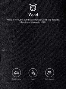 Ontre 2025年春季新款女装，O型设计法式黑色领冬季女士外套，38%羊毛粗花呢面料，O型廓形女式夹克，翻领拉链设计 - 黑色 - 查看 10