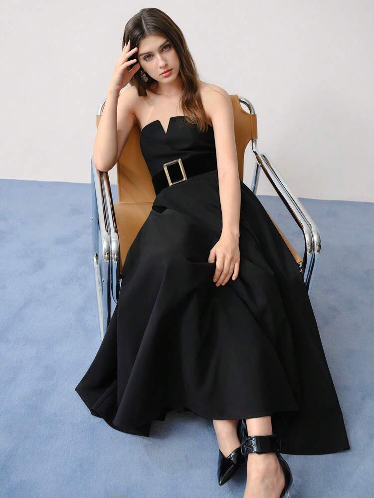 MOTF STUDIO VESTIDO LONGO LINHA A TUBULAR