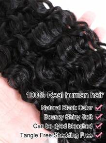 3pcs Water Wave Hair Bundles Unprocessed Human Hair 3 Bundles Human Virgin Hair Extensions Natural Color Black For Women Hair - SNatural - View 4