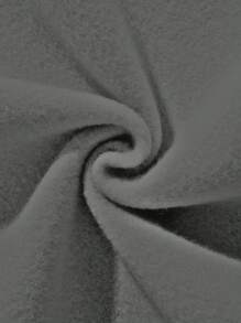 INAWLY Áo nỉ dài tay cổ tròn in chữ thường ngày - Xám - Xem 6