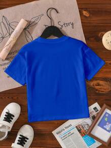 Young Boy Casual Virgin Mary Print Short Sleeve T-Shirt